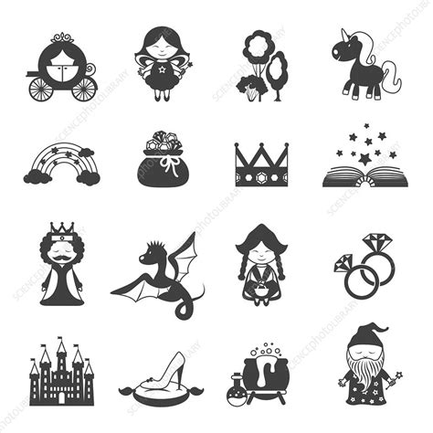 Fairy Tale Icons Illustration Stock Image F0199794 Science