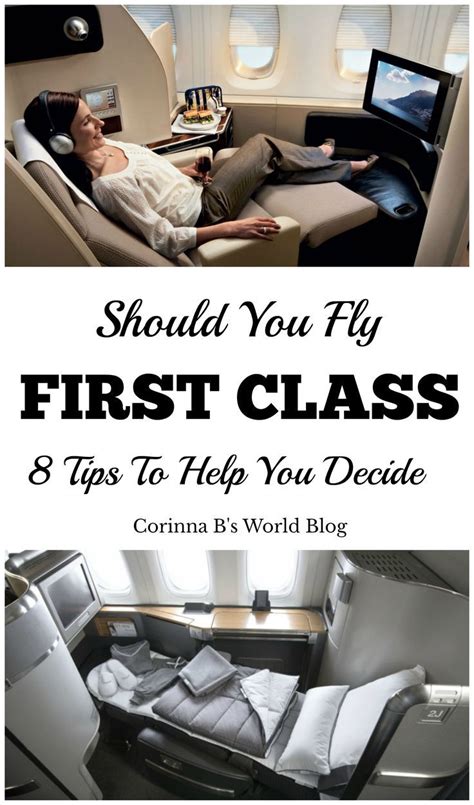 An Airplane With The Words Should You Fly First Class 8 Tips To Help You Decide