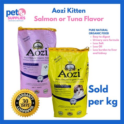 Aozi Kitten Salmon Or Tuna Flavor Sold Per Kg Cat Dry Food