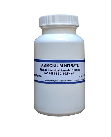 Buy Ammonium Nitrate 34-0-0 Prilled Non-Coated fertilizer, 100 grams