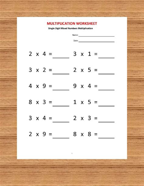 Multiplication Table Worksheet Pdf Vegan Divas Nyc
