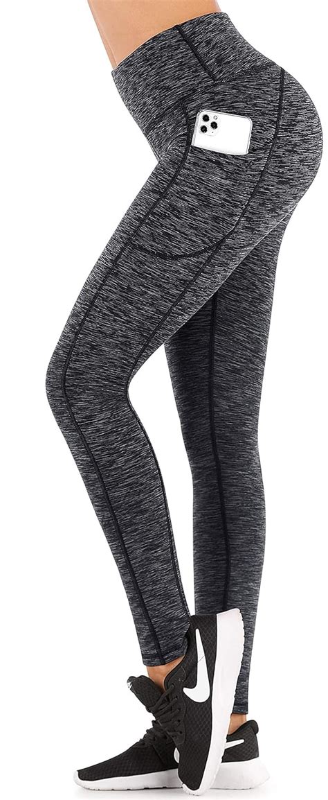 iuga fleece lined yoga pants with pockets for women high waisted thermal leggings with pockets