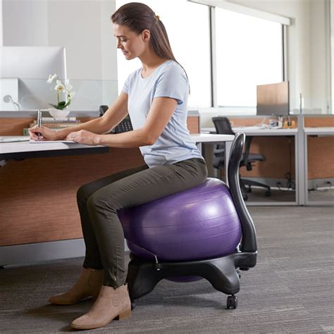 Gaiam Classic Balance Ball Chair Exercise Stability Yoga Ball Premium