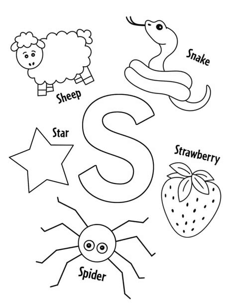 Letter S Coloring Pages