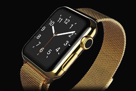 Gold Apple Watch 4 with Milanese strap | Goldgenie International