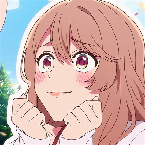 An Anime Girl With Long Hair And Pink Eyes Looks At The Camera While