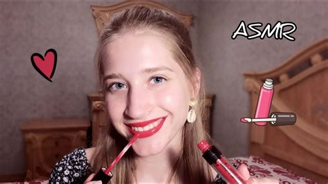 Asmr Lipgloss Application Mouth Sounds And Tapping Youtube