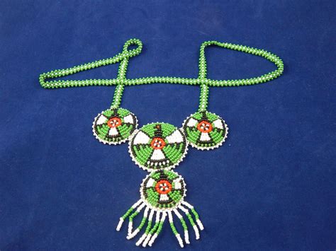 Vintage Native American Beaded Necklace Etsy Native American