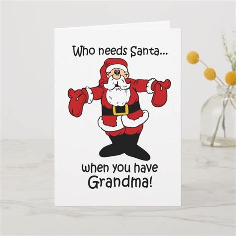 Grandma Christmas Card Zazzle Cute Christmas Cards Birthday Cards