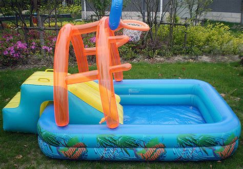 Regardless of the type of slide you're in the market for, there are tons of solid options that will turn your backyard into a wild waterpark. High Quality Inflatable Pool With Slide And Basketball ...