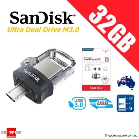 Sandisk Ultra Dual Drive M30 32gb Sddd3 Usb 30 Otg Flash Drive Memory