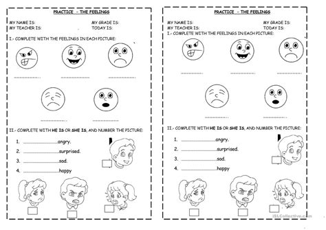 feelings | Feelings, English lessons, Feelings and emotions worksheets