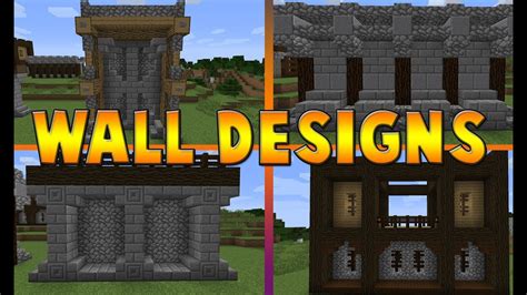 Hello my name is mateo grgić and i build notre dame and medieval city in minecraft world. Minecraft : 6 Wall Designs & Ideas - YouTube