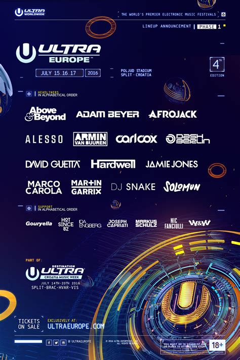 Ultra Europes Phase One Lineup Is Here Ultra Singapore