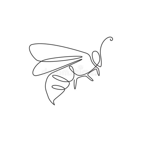 One Continuous Line Drawing Of Elegant Bee For Company Logo Identity
