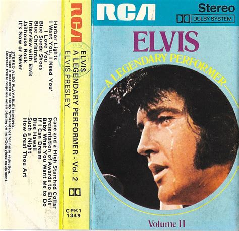 elvis presley elvis a legendary performer vol 2 1976 cassette discogs