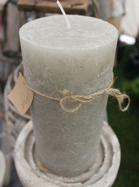 Rustic Pillar Candles Greige