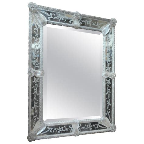 White Glass Murano Wall Mirror Circa 1900 For Sale At 1stdibs