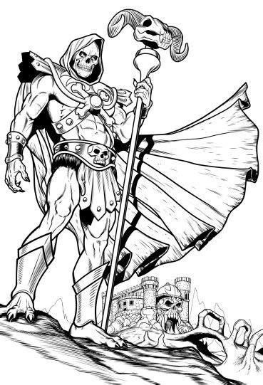 He Man And The Masters Of The Universe Cartoon Coloring Pages Comic Art Skeletor