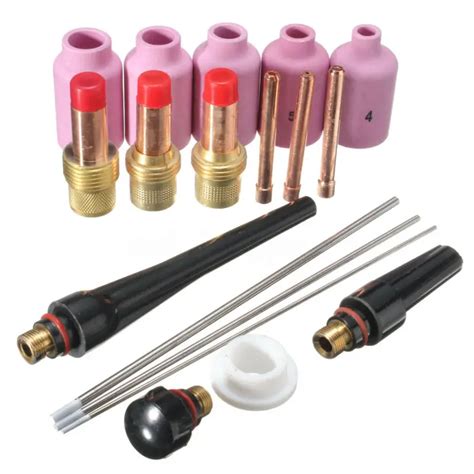 Pcs Set Tig Welding Torch Welder Cup Collet Body Nozzle Glass Gas