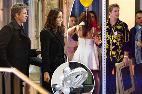 every photo from brad pitt s 60th birthday bash with girlfriend ines de ramon — and their