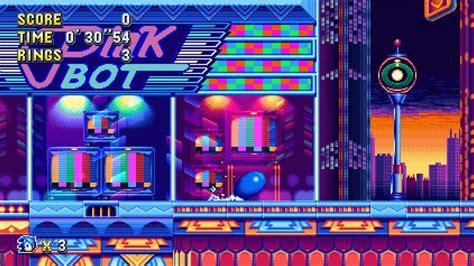 Sonic Mania Studiopolis Zone Act 1 Lights Camera Action Sega