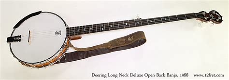Deering Long Neck Deluxe Open Back Banjo 1988