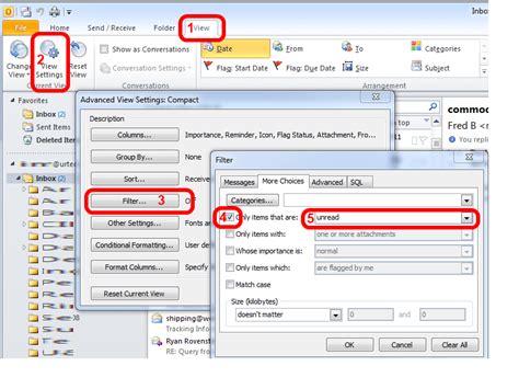 Solved How To View Unread Messages In Outlook 2010 Up