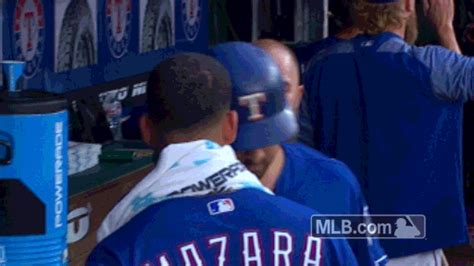 texas rangers hug by mlb find and share on giphy