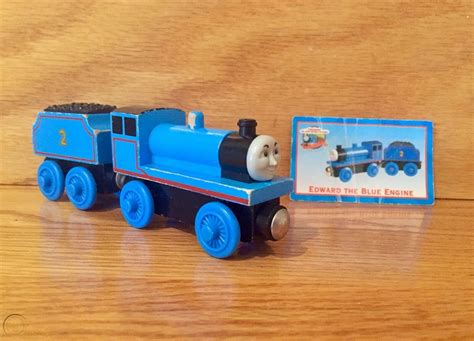 Thomas And Friends Wooden Train Edward With Tender And Character Card