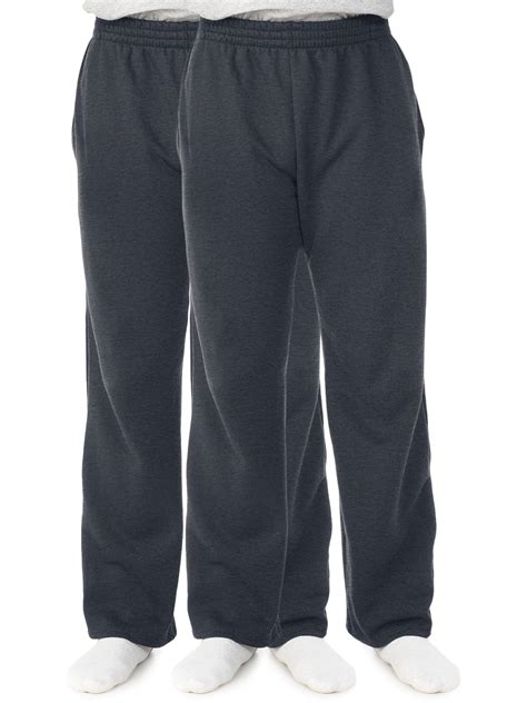 Fruit Of The Loom Mens And Big Mens Fleece Open Bottom Sweatpants 2