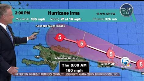 Category 5 Hurricane Irmas Winds Now At 185 Mph Youtube