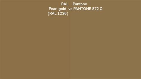 Ral Pearl Gold Ral Vs Pantone C Side By Side Comparison