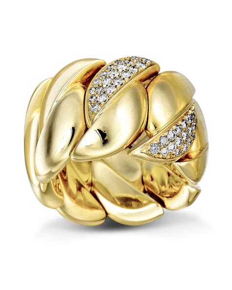 yellow gold and diamond flexible ring turgeon raine