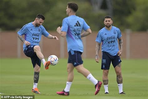 Lionel Messi Spotted Training With Argentina Teammates