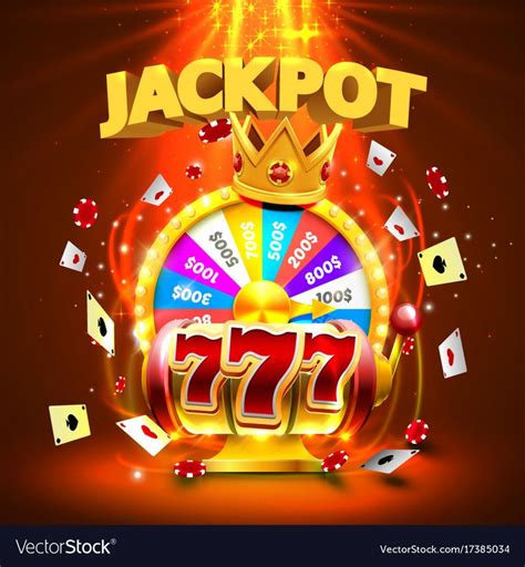 Jackpot casino 777 big win slots and fortune king banner. Vector