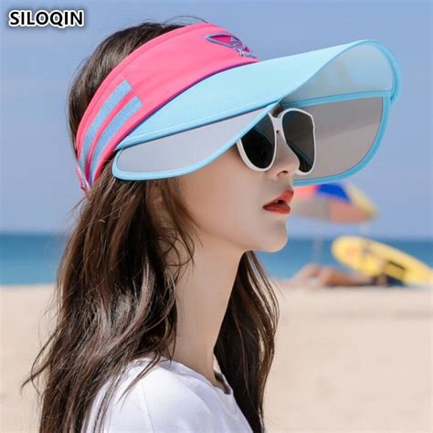 Siloqin 2019 New Summer Womens Spacious Sun Hats Novel Visor
