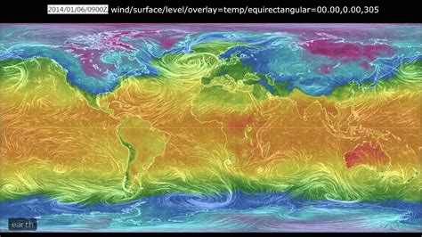 2013 11 1204 02 Surface Wind And Temperature Map From The Global