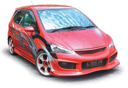Auto Modification: Honda Jazz Racing Modification