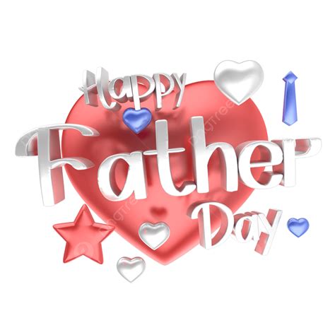 Fathers Day 3d Transparent Png Happy Father Day 3d Blue With Red