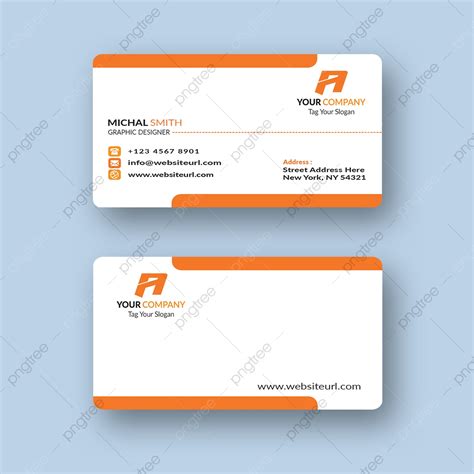 Orange Creative Business Card Template Template Download On Pngtree