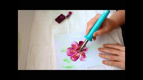 Painting Flowers Art In Wax Youtube