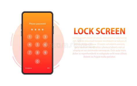 Smartphone With Passcode Lock Screen Interface Protecting Your
