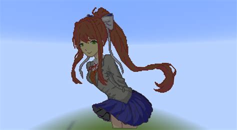 I Built Monika In Minecraft Rjustmonika