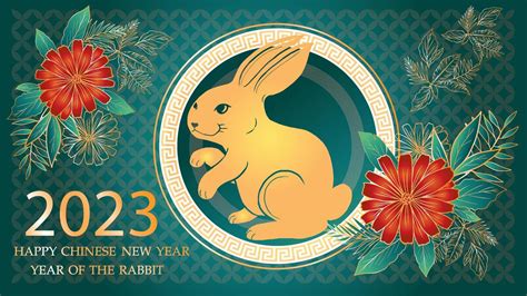 Year Of The Golden Rabbit 2023chinese New Year Chinese Zodiac Concept