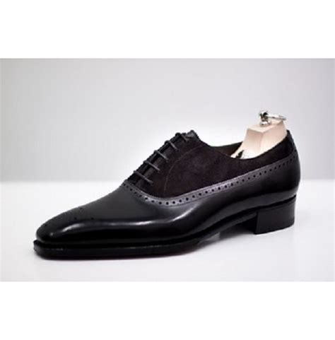 Formal shoes for men are famously known as the mens dress shoes and chances are high that you already have a pair or two in your wardrobe. Handmade Men Black Suede And Leather Formal Shoes ...