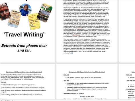 Engage Ks3 Students With Travel Writing Tasks