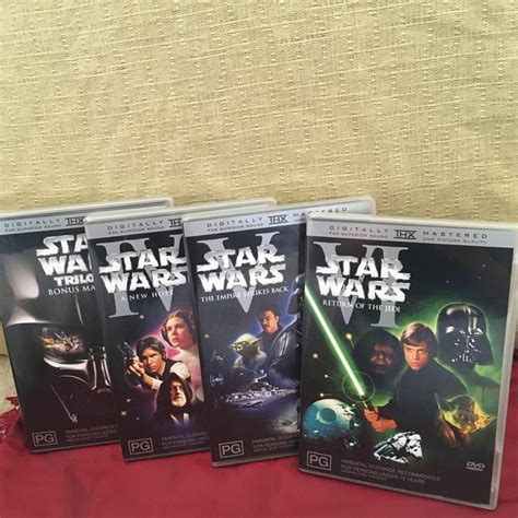 Star Wars Trilogy Boxed Dvd Set 4 Disc Region Code 4pal