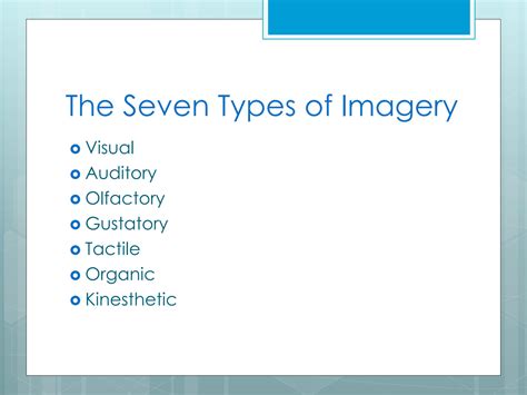 Solution The Seven Types Of Imagery Studypool