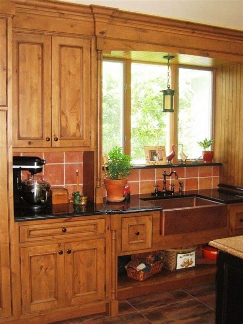 Rachiele custom sinks dino rachiele. copper sink/knotty alder cabinets | Eclectic kitchen, New ...